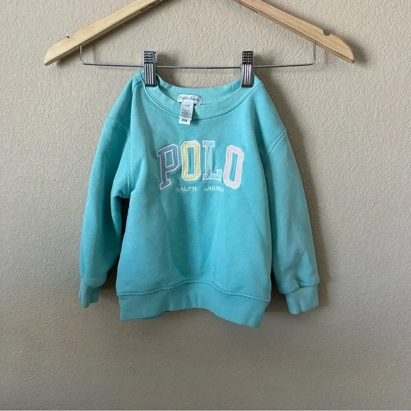 Ralph Lauren Logo French Terry Matching Sweatshirt and Sweatpants 24 Months - Picture 2 of 10